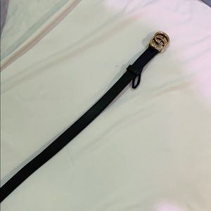 Gucci Skinny Belt double GG buckle